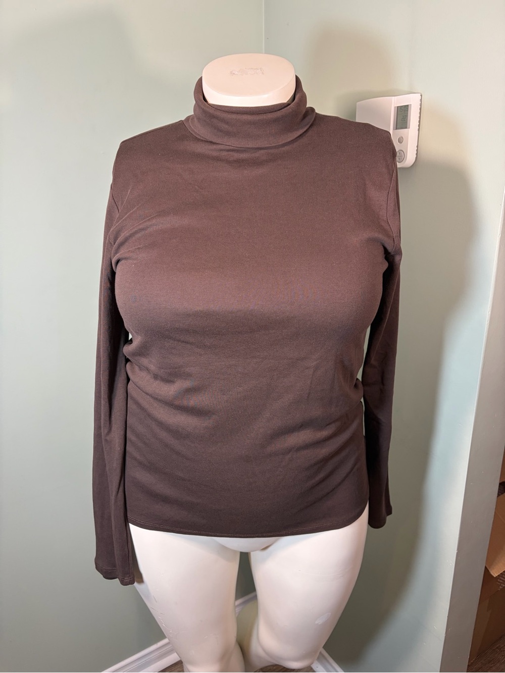 159. Joe Fresh -Set of 2 Long-Sleeve Turtleneck Top - Brown and White